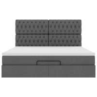 Struttura Letto Pouf con Materasso 160x200 cm in Tessuto