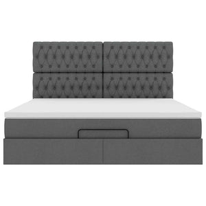 Struttura Letto Pouf con Materasso 160x200 cm in Tessuto