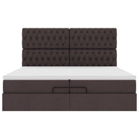 Struttura Letto Pouf con Materassi 200x200 cm in Tessuto