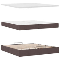 Struttura Letto Pouf con Materassi 200x200 cm in Tessuto