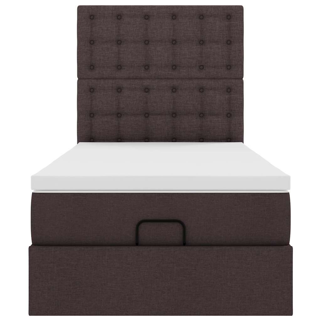 vidaXL Struttura Letto Pouf con Materasso 100x200 cm in Tessuto