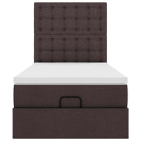 vidaXL Struttura Letto Pouf con Materasso 100x200 cm in Tessuto