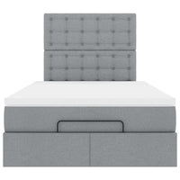 Struttura Letto Pouf con Materasso 120x190 cm in Tessuto