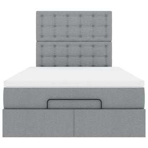 Struttura Letto Pouf con Materasso 120x190 cm in Tessuto