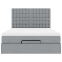 Struttura Letto Pouf con Materasso 140x200 cm in Tessuto 3314176