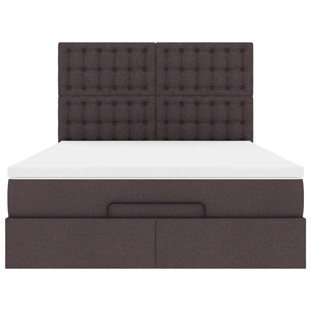 vidaXL Struttura Letto Pouf con Materasso 140x200 cm in Tessuto