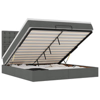 vidaXL Struttura Letto Pouf con Materasso 160x200 cm in Tessuto