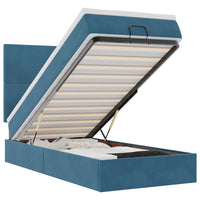 vidaXL Struttura Letto Pouf con Materassi 90x190 cm in Velluto