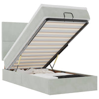 Struttura Letto Pouf con Materassi 100x200 cm Velluto 3314228