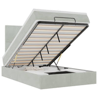 vidaXL Struttura Letto Pouf con Materassi 120x200 cm Velluto