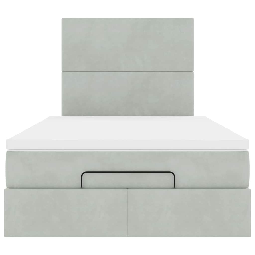 vidaXL Struttura Letto Pouf con Materassi 120x200 cm Velluto