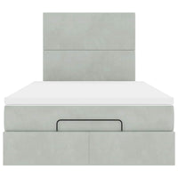 vidaXL Struttura Letto Pouf con Materassi 120x200 cm Velluto