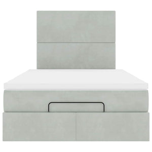 vidaXL Struttura Letto Pouf con Materassi 120x200 cm Velluto