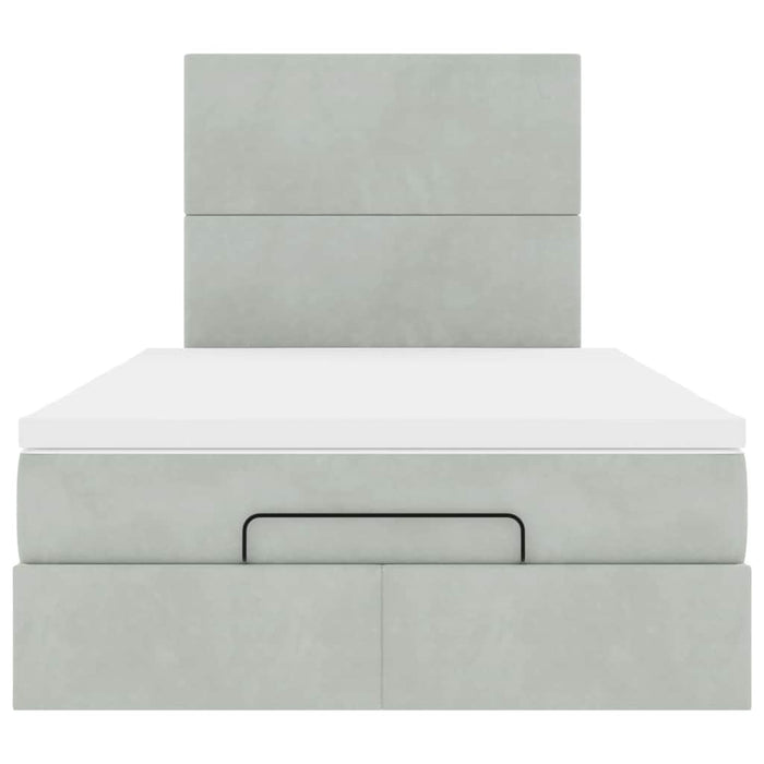 vidaXL Struttura Letto Pouf con Materassi 120x200 cm Velluto