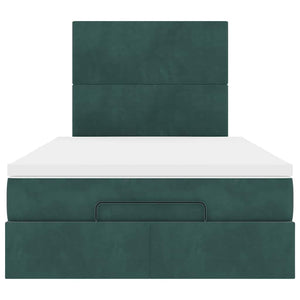vidaXL Struttura Letto Pouf con Materassi 120x200 cm Velluto