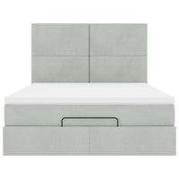 Struttura Letto Pouf con Materassi 140x190 cm Velluto