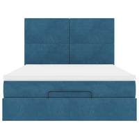 Struttura Letto Pouf con Materassi 140x190 cm in Velluto 3314250