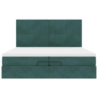 Struttura Letto Pouf con Materassi 200x200 cm Velluto