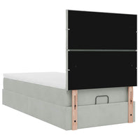 vidaXL Struttura Letto Pouf con Materassi 80x200 cm in Velluto