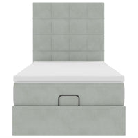 vidaXL Struttura Letto Pouf con Materassi 90x200 cm in Velluto