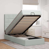 vidaXL Struttura Letto Pouf con Materassi 90x200 cm in Velluto