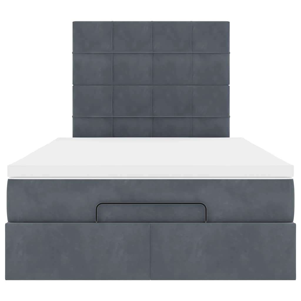 vidaXL Struttura Letto Pouf con Materassi 80x200 cm Velluto