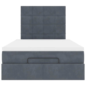 vidaXL Struttura Letto Pouf con Materassi 80x200 cm Velluto