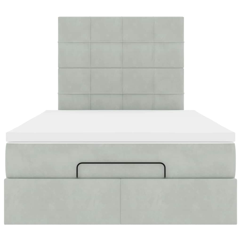 vidaXL Struttura Letto Pouf con Materassi 120x200 cm Velluto