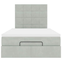 vidaXL Struttura Letto Pouf con Materassi 120x200 cm Velluto