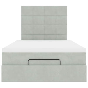 vidaXL Struttura Letto Pouf con Materassi 120x200 cm Velluto