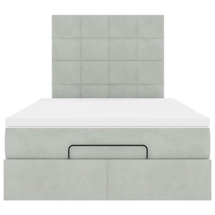 vidaXL Struttura Letto Pouf con Materassi 120x200 cm Velluto