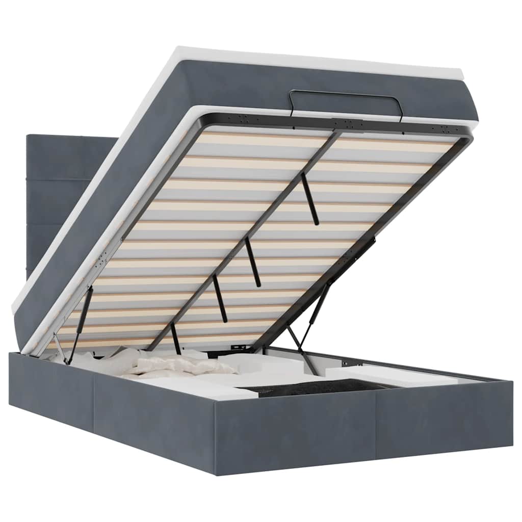 Struttura Letto Pouf con Materassi 120x200 cm Velluto 3314313