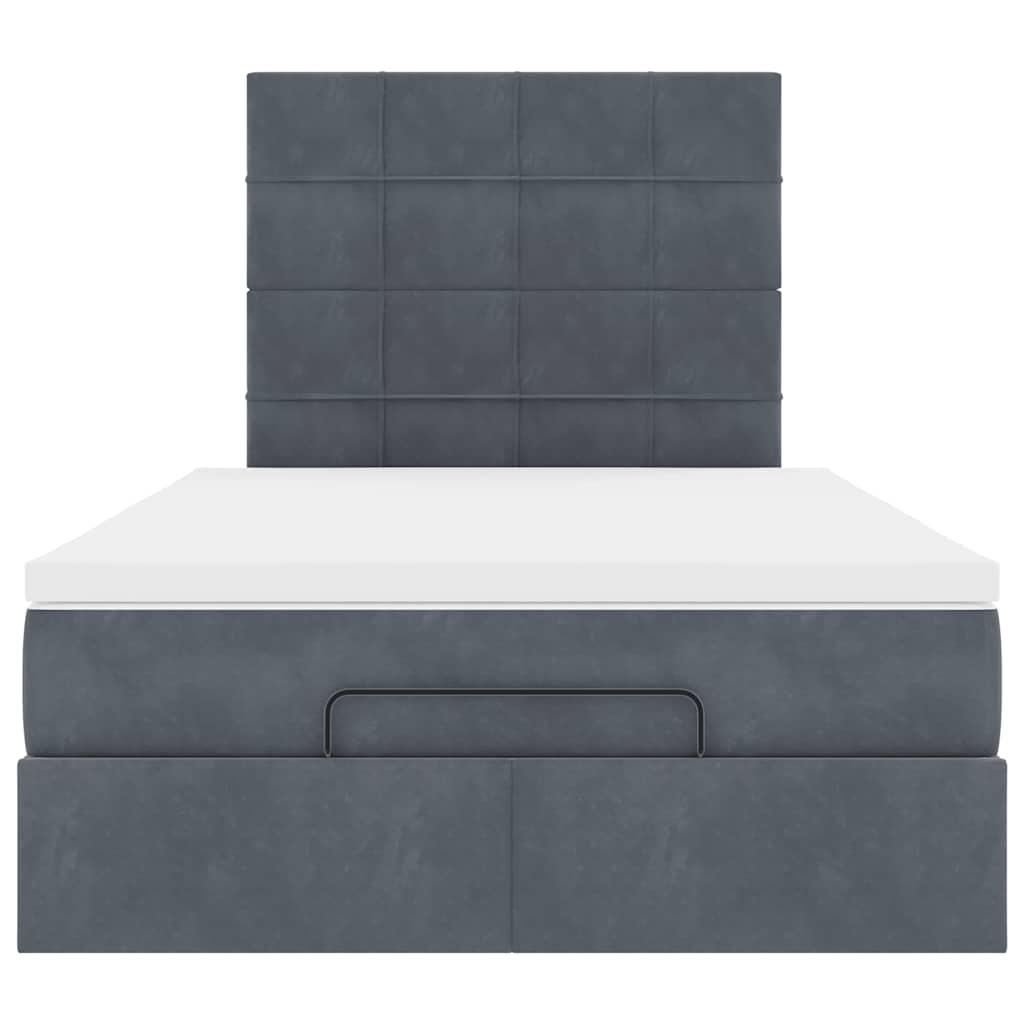 vidaXL Struttura Letto Pouf con Materassi 120x200 cm Velluto