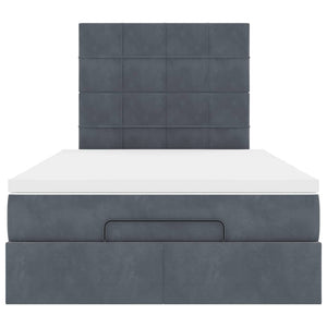 vidaXL Struttura Letto Pouf con Materassi 120x200 cm Velluto