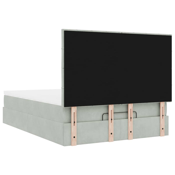 vidaXL Struttura Letto Pouf con Materassi 140x200 cm in Velluto