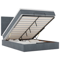 vidaXL Struttura Letto Pouf con Materassi 140x200 cm in Velluto