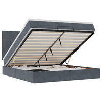 vidaXL Struttura Letto Pouf con Materassi 160x200 cm in Velluto