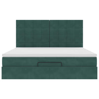 vidaXL Struttura Letto Pouf con Materassi 160x200 cm Velluto