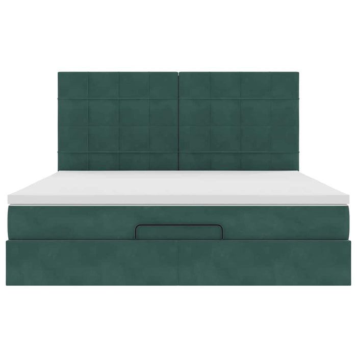 vidaXL Struttura Letto Pouf con Materassi 160x200 cm Velluto