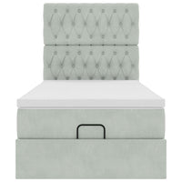 Struttura Letto Pouf con Materassi 80x200 cm in Velluto