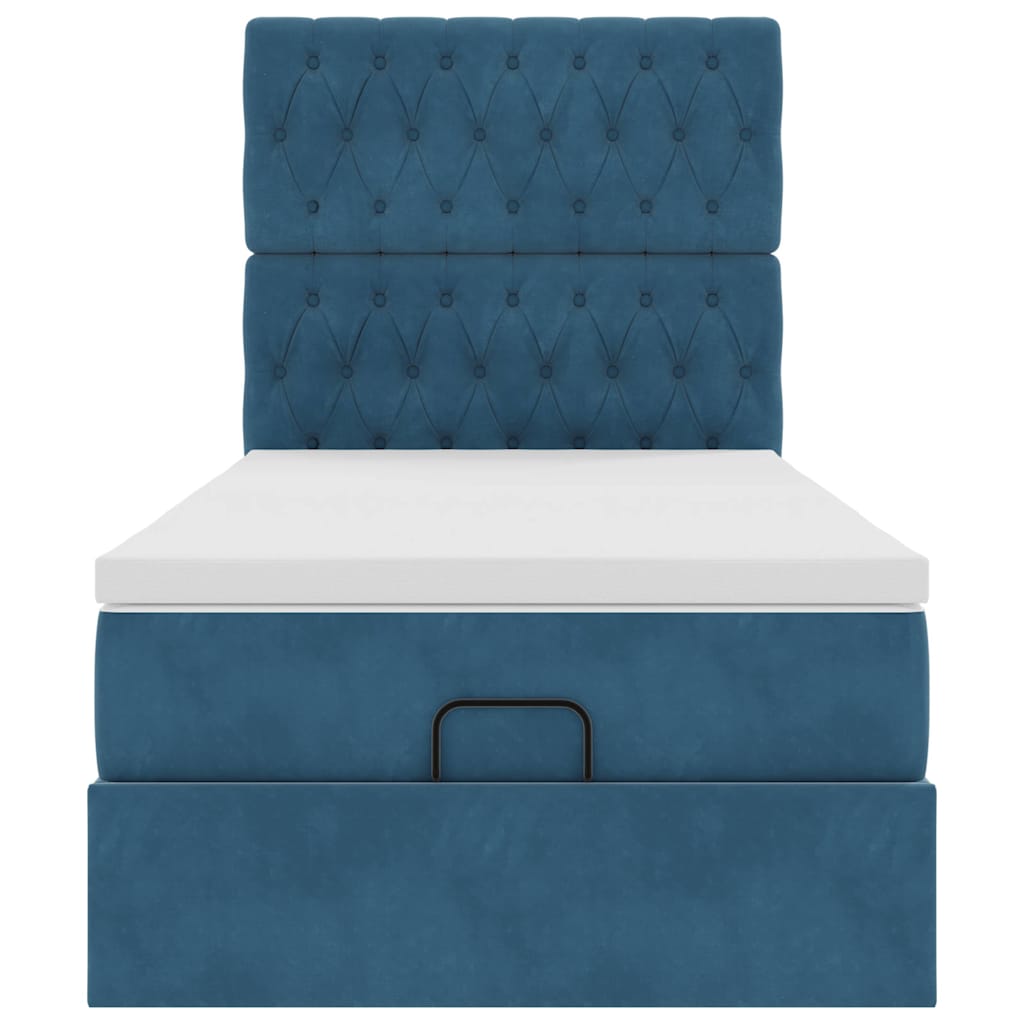 Struttura Letto Pouf con Materassi 80x200 cm Velluto 3314358