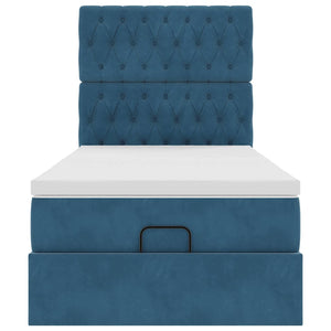 Struttura Letto Pouf con Materassi 80x200 cm Velluto 3314358