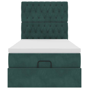 Struttura Letto Pouf con Materassi 90x190 cm in Velluto 3314363