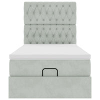 vidaXL Struttura Letto Pouf con Materassi 90x200 cm in Velluto