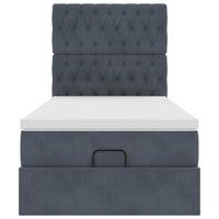 vidaXL Struttura Letto Pouf con Materassi 90x200 cm in Velluto