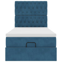 Struttura Letto Pouf con Materassi 100x200 cm Velluto 3314376