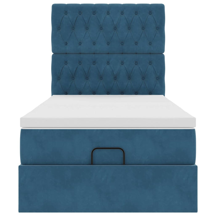 Struttura Letto Pouf con Materassi 100x200 cm Velluto 3314376