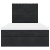 Struttura Letto Pouf con Materassi Nero 120x190 cm Velluto 3314380