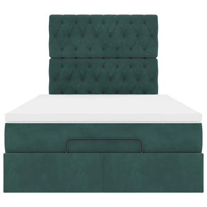 vidaXL Struttura Letto Pouf con Materassi 120x200 cm Velluto