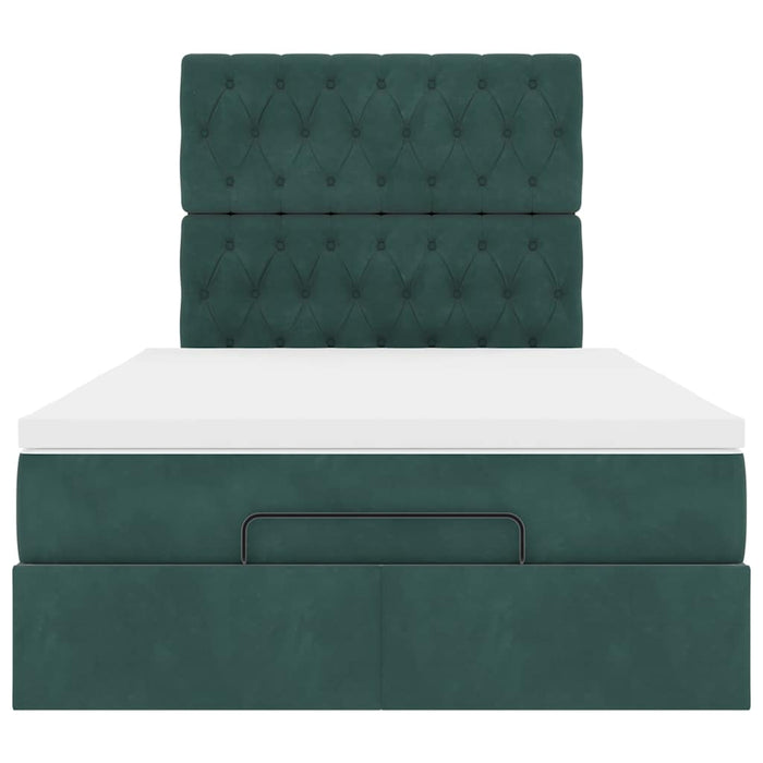 vidaXL Struttura Letto Pouf con Materassi 120x200 cm Velluto